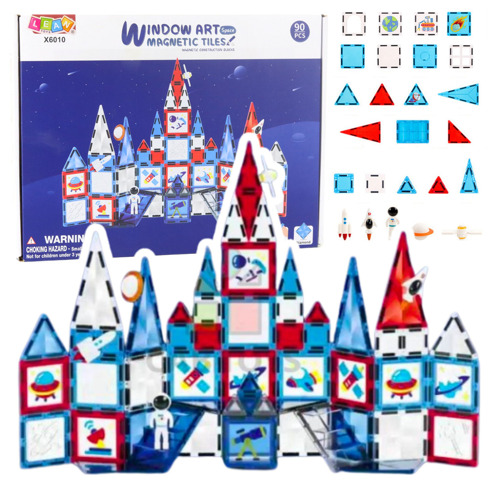 Magnetinis konstruktorius Window Art X6010, 90 vnt.
