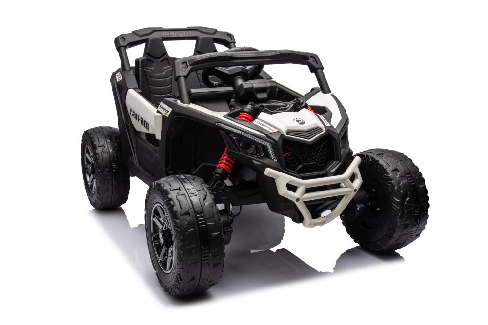Baterijomis varomas vaikiškas automobilis can-am dk-ca003 baltos spalvos