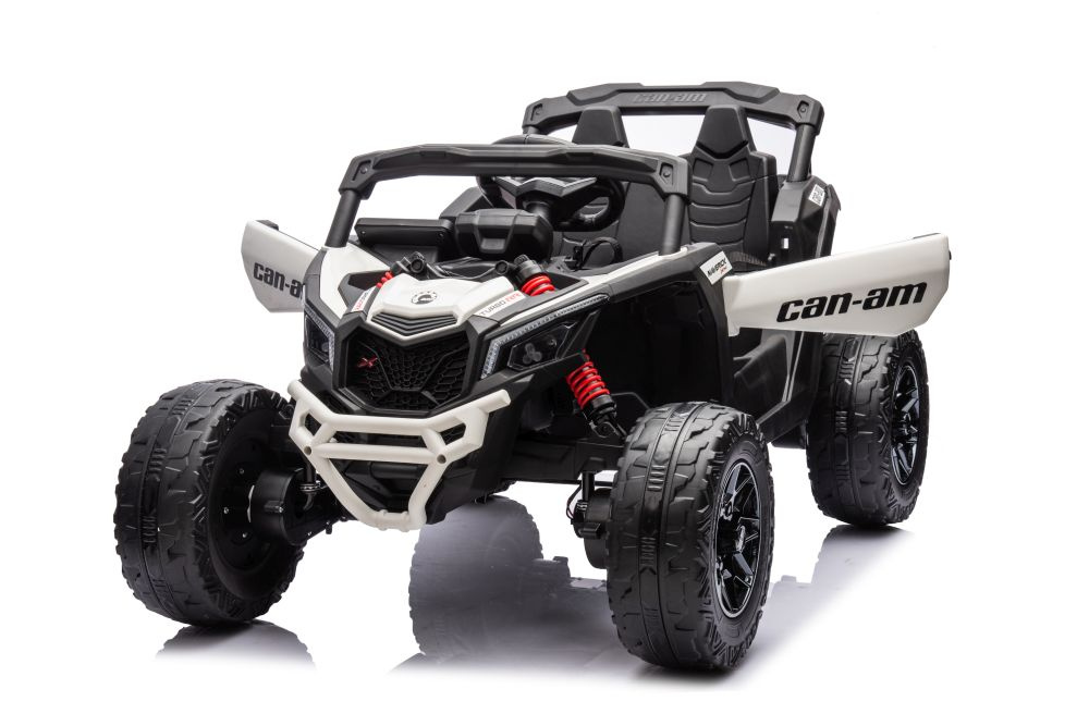 Baterijomis varomas vaikiškas automobilis can-am dk-ca003 baltos spalvos