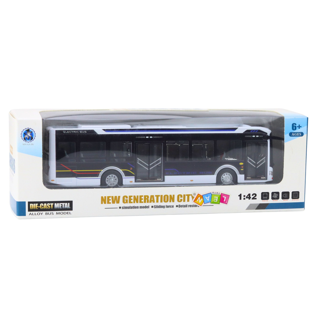 Metalinis miesto autobusas 1:42 su šviesomis ir garsais 2
