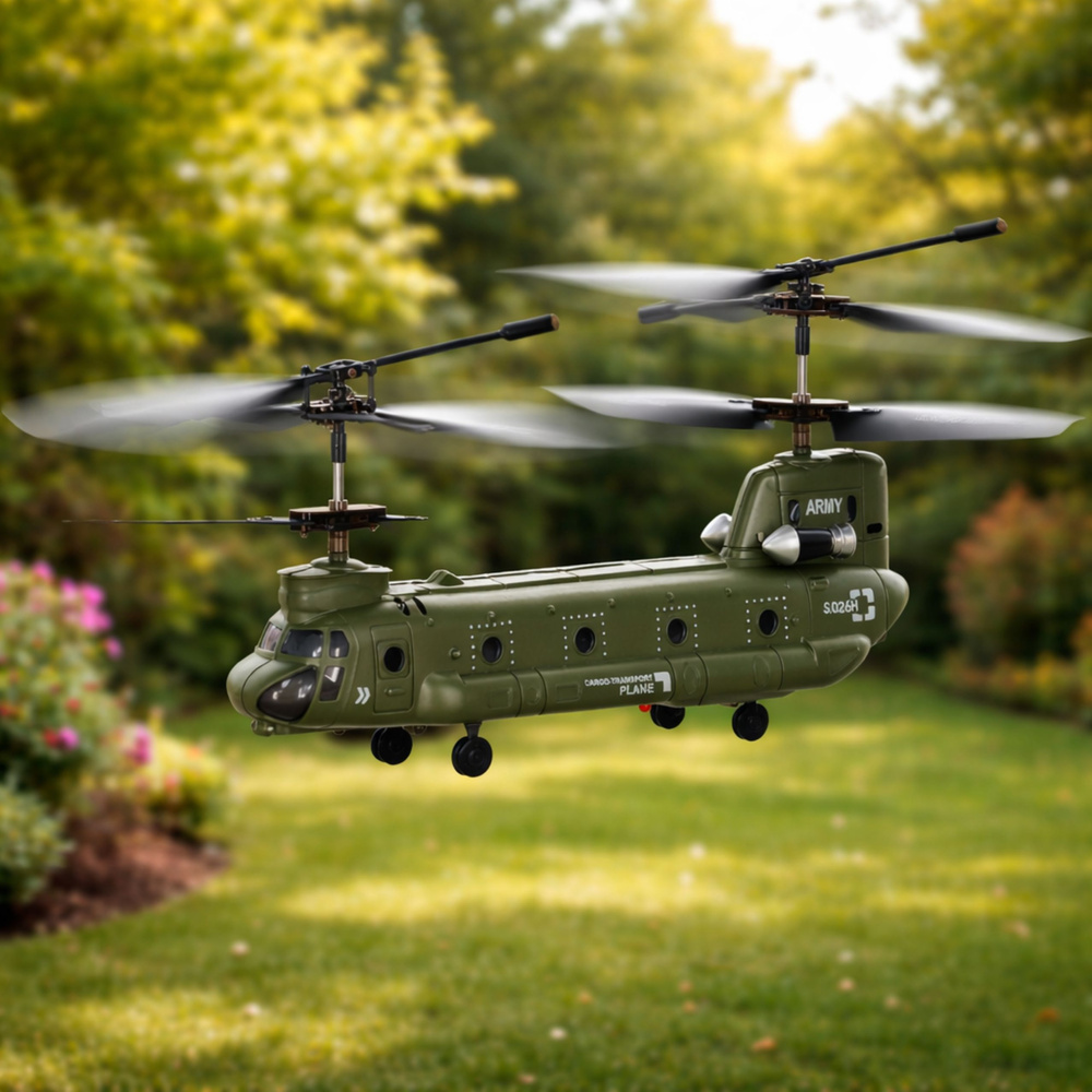 RC Helicopter Remote Control Syma S026H-1 Green Khaki 3
