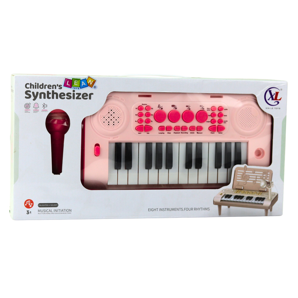 Mokomasis elektroninis pianinas su muzikos stovu ir mikrofonu 24 klavišų 2