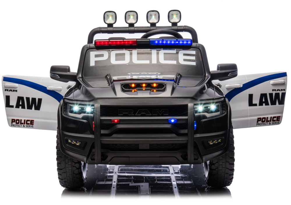 Policijos elektromobilis vaikams ram zb629-p, 136x80x71 cm