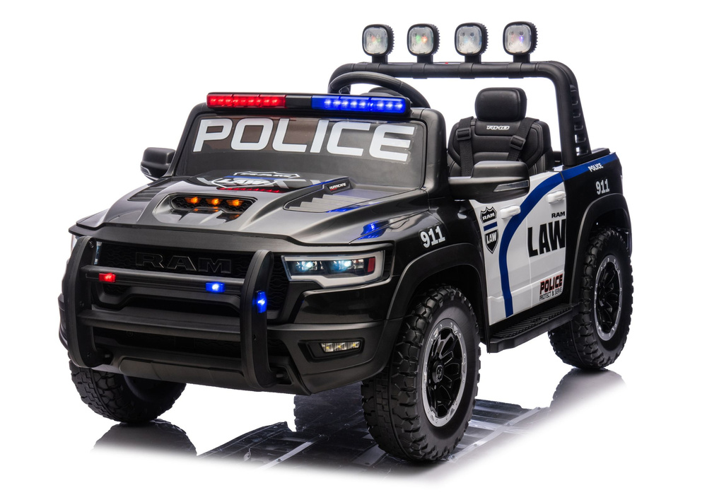 Policijos elektromobilis vaikams ram zb629-p, 136x80x71 cm 1