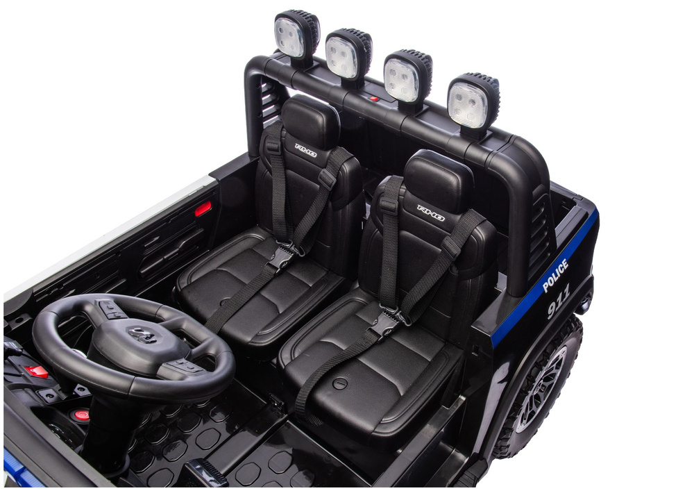 Policijos elektromobilis vaikams ram zb629-p, 136x80x71 cm