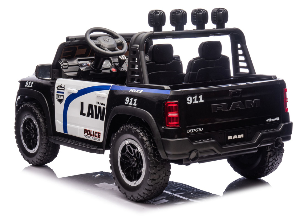 Policijos elektromobilis vaikams ram zb629-p, 136x80x71 cm