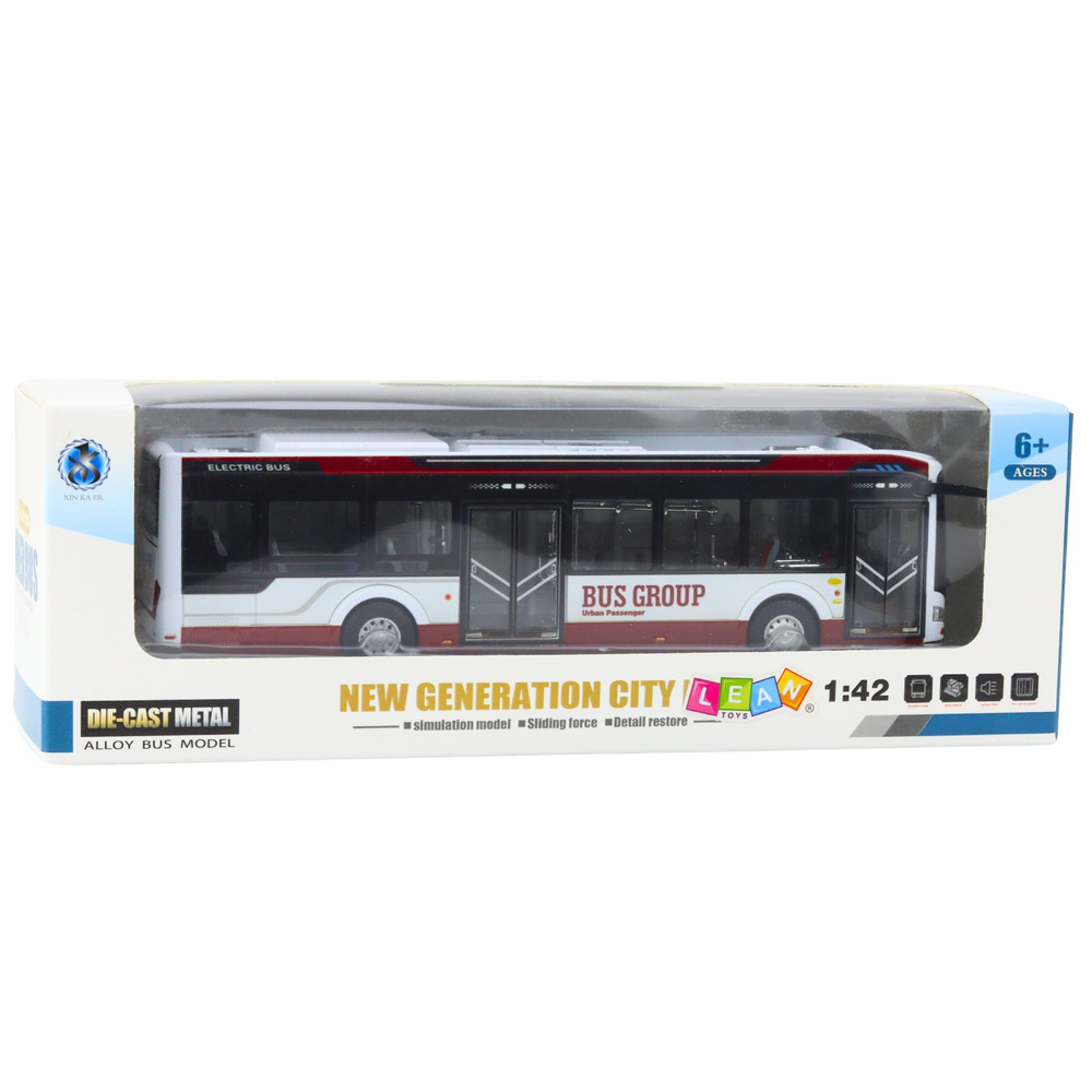 Metalinis miesto autobusas 1:42 su šviesomis ir garsu 2