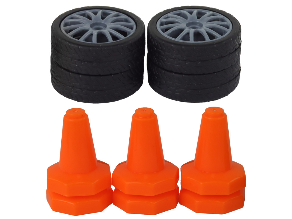 Nuotoliniu būdu valdomas sportinis automobilis r/c 1:24 geltonas su keičiamais ratais