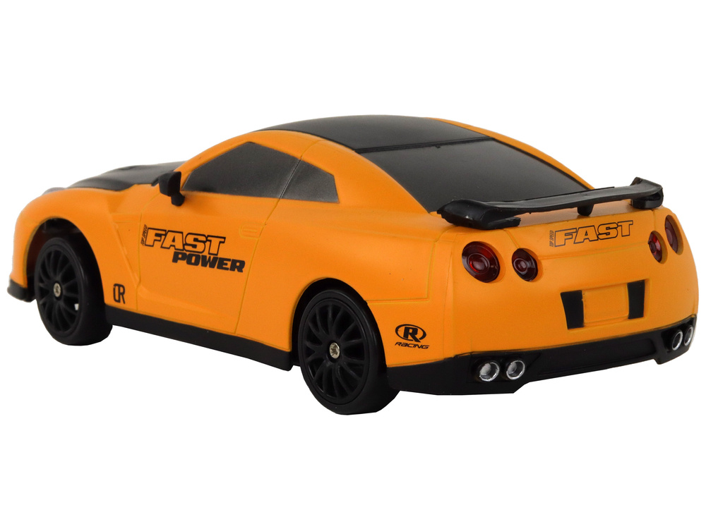 Nuotoliniu būdu valdomas sportinis automobilis r/c 1:24 geltonas su keičiamais ratais