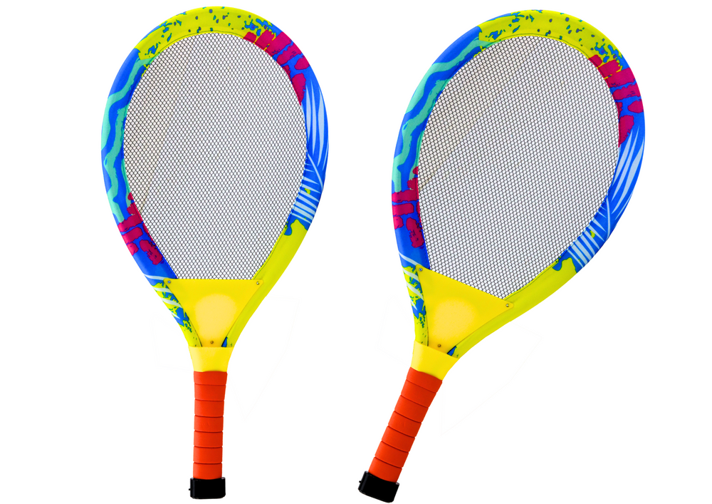 Badmintono komplektas su šviečiančiomis raketėmis ir 2 kamuoliukais 1