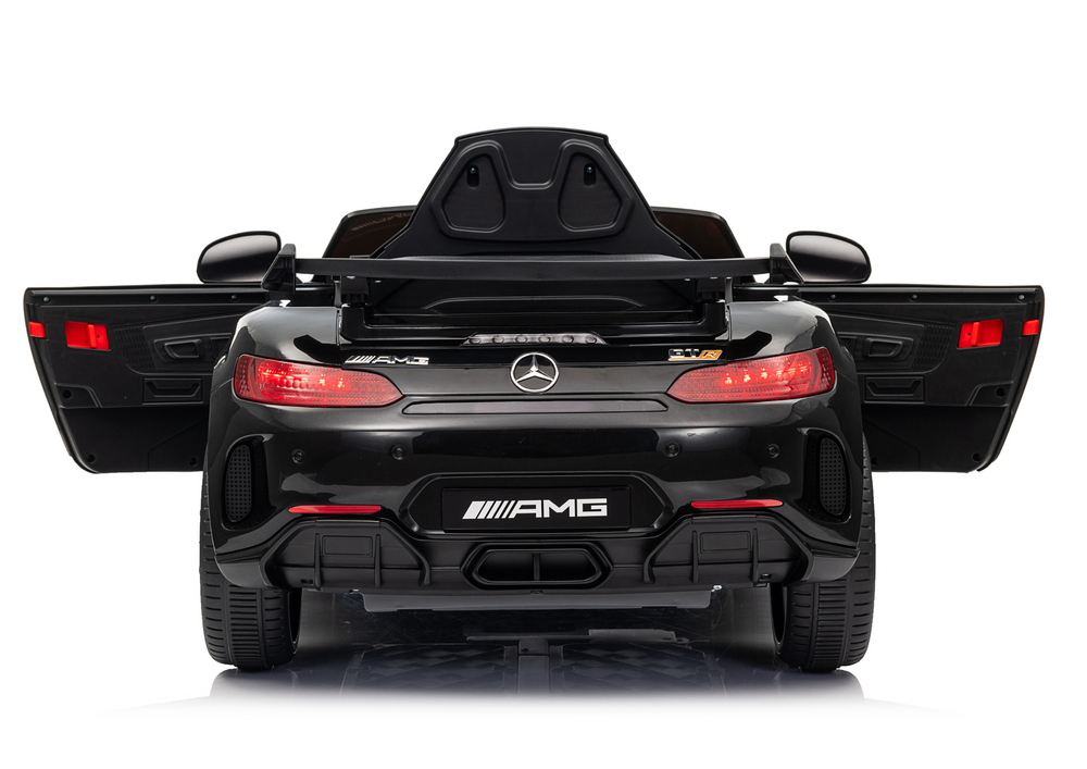 Juodas mercedes gtr akumuliatorinis automobilis vaikams