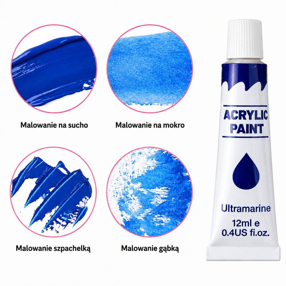 Akriliniai dažai 12 ml 24 vnt. 2