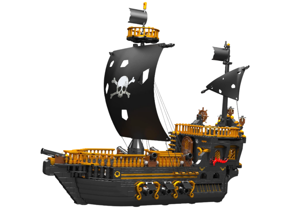 Konstruktorius lean toys pirate ship ship, 1288 d.