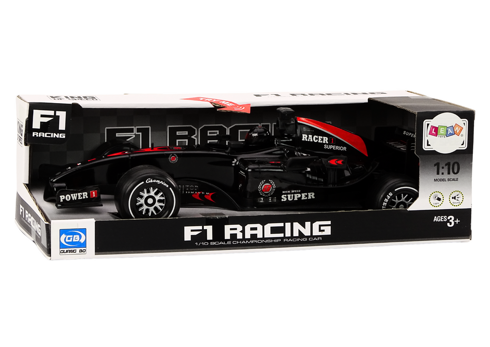 Mašinėlė racer sports car f1 driven 1:10 black sounds