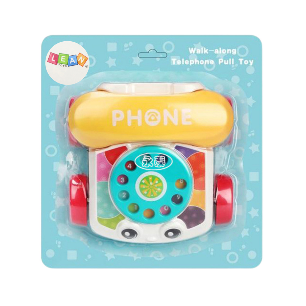 Žaislinis traukiamas telefonas vaikams 15.5x16.5x10 cm