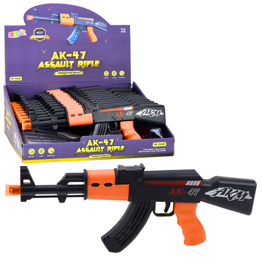 Žaislinis šautuvas ak-47 su šviesos ir garso efektais
