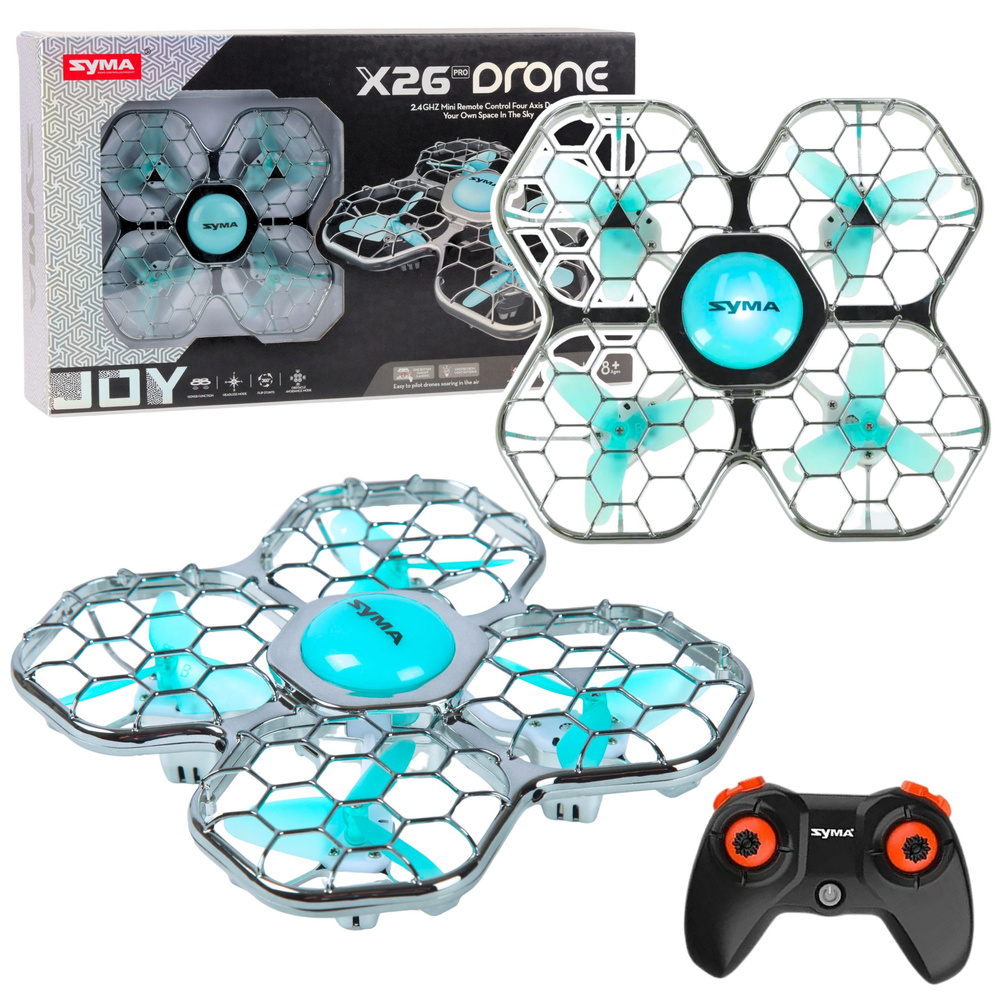 RC dronas Syma X26 Pro su LED apšvietimu ir akrobatikos režimu