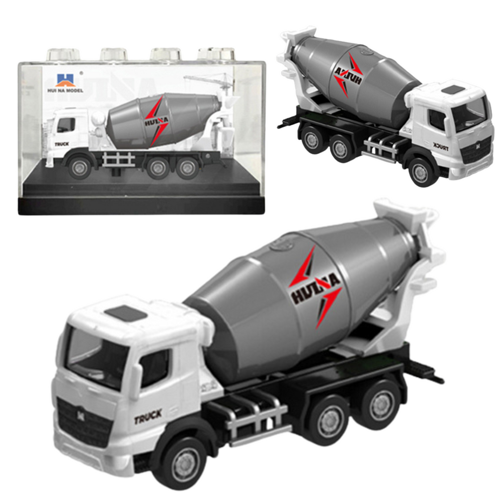 Kolekcinis huina baltos betono maišyklės modelis 1:80