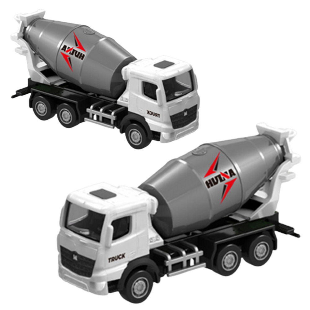 Kolekcinis huina baltos betono maišyklės modelis 1:80