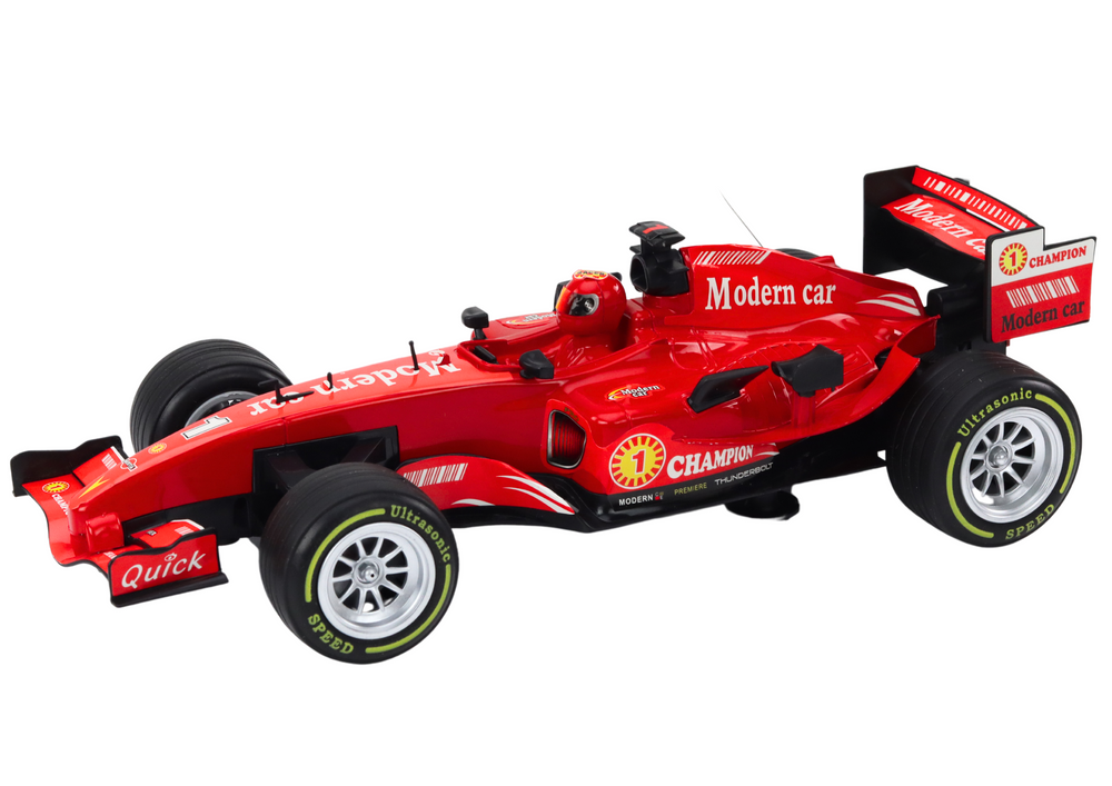 Mašinėlė racer sports car with drive 1:12 red sounds