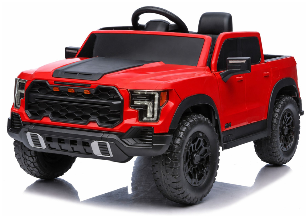 4x4 akumuliatorinis automobilis raudonas P4 12V7Ah
