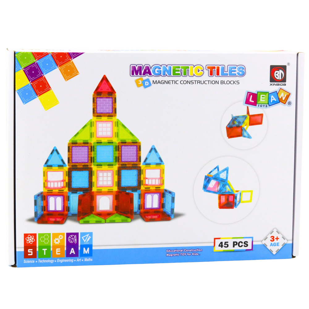 3d magnetiniai blokai, 45 vnt. 2