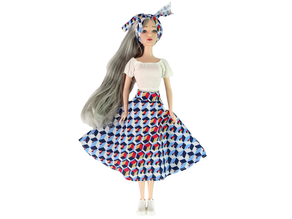 Lėlė su aksesuarais emily gray hair kitten swing