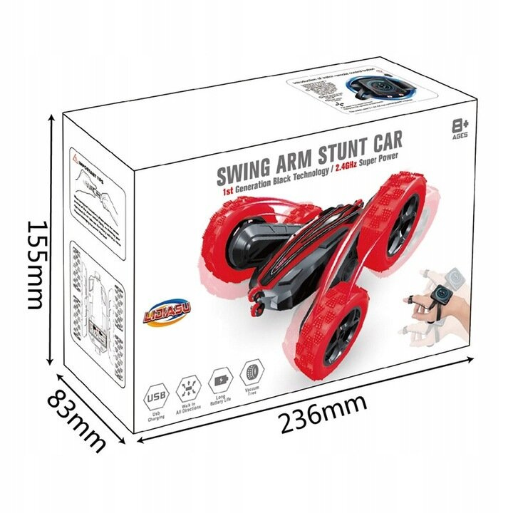 Rc kaskadinė mašinėlė twister su gestų valdymu