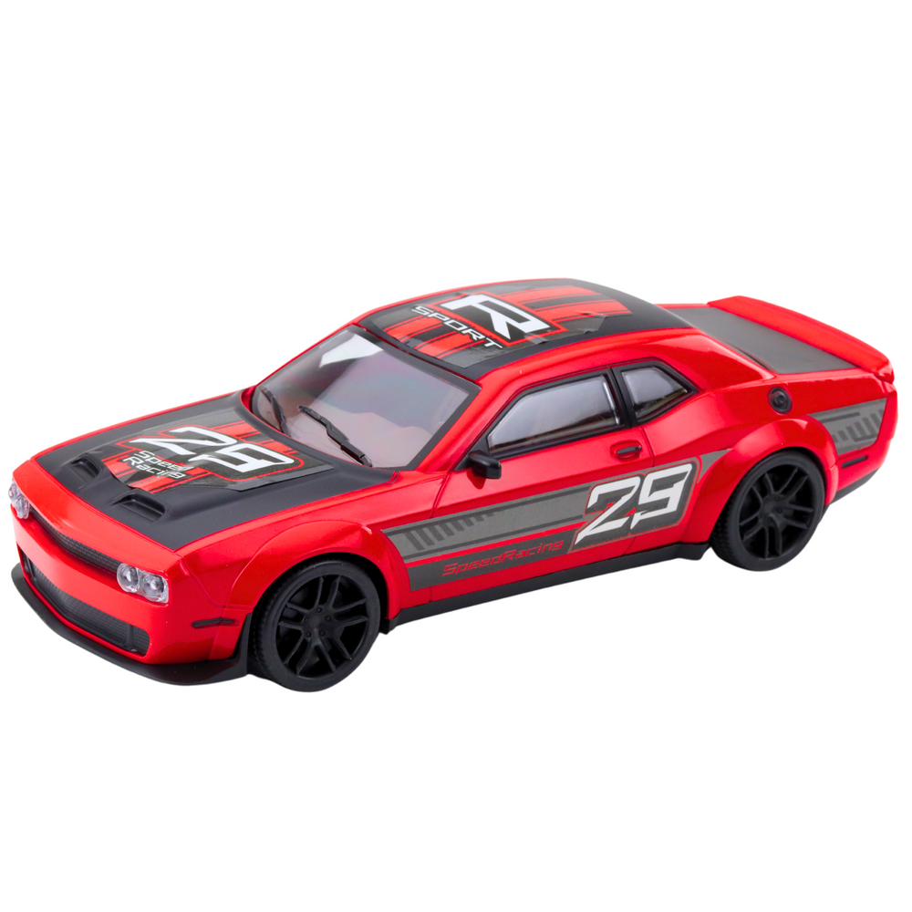 Raudonas sportinis automobilis