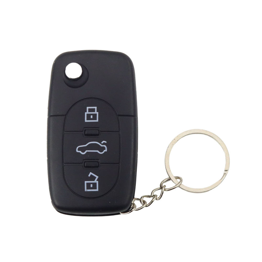 Automobilio raktų pakabukas su LED žibintuvėliu ir elektros šoku