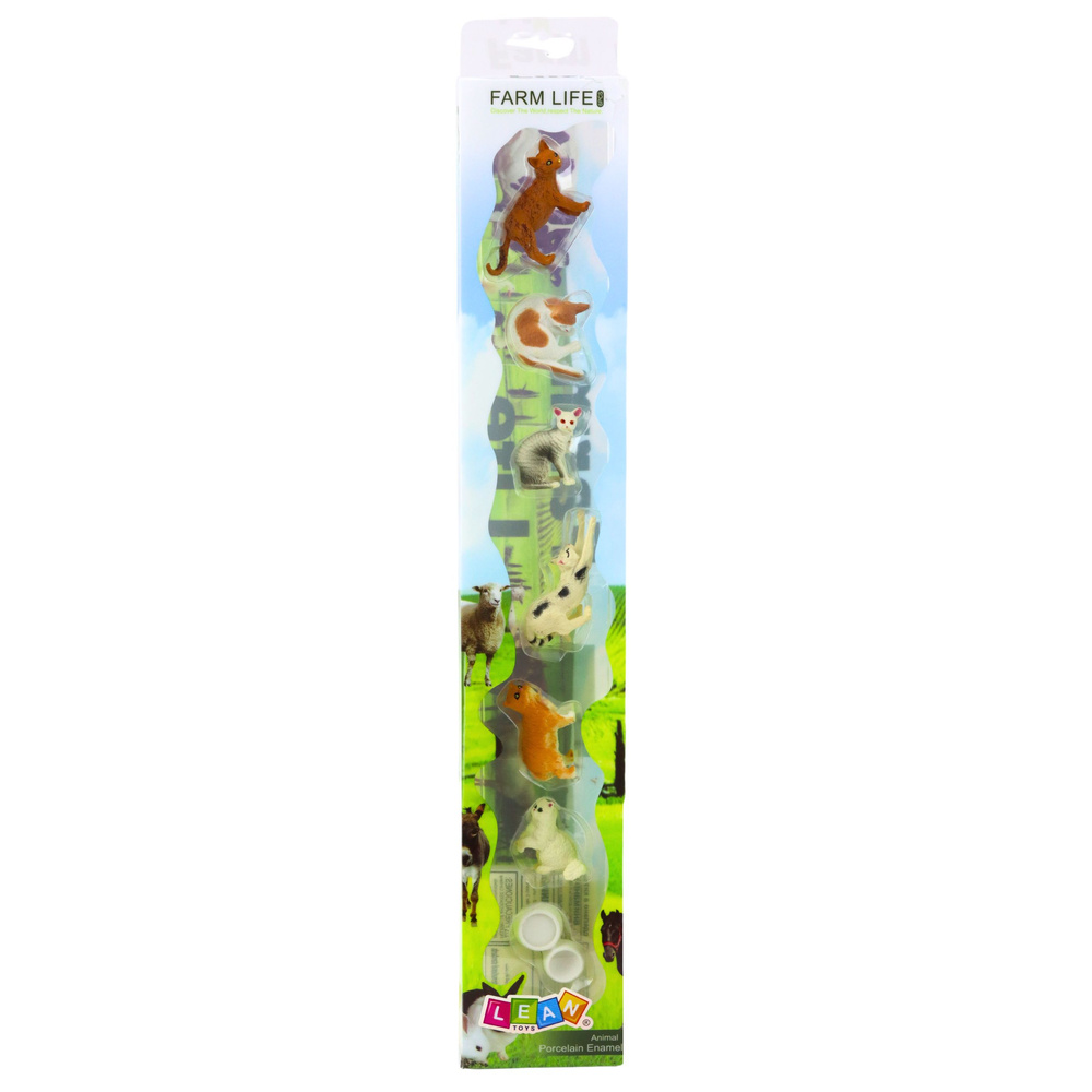 Realistinių kačių figūrėlių rinkinys 4-6 cm, 7 vnt.