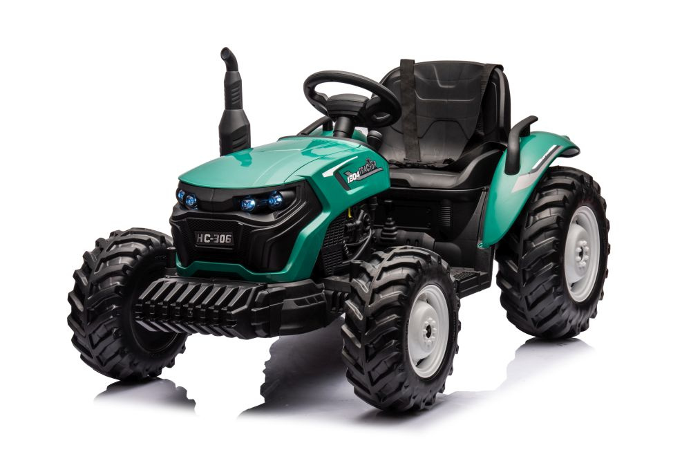 Akumuliatorinis traktorius hc-306 tamsiai žalias 24v