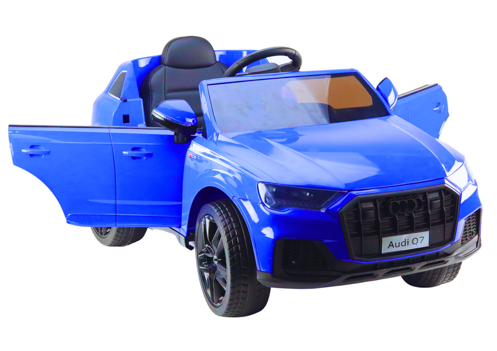 Akumuliatorinis automobilis audi q7 mėlynas dažytas