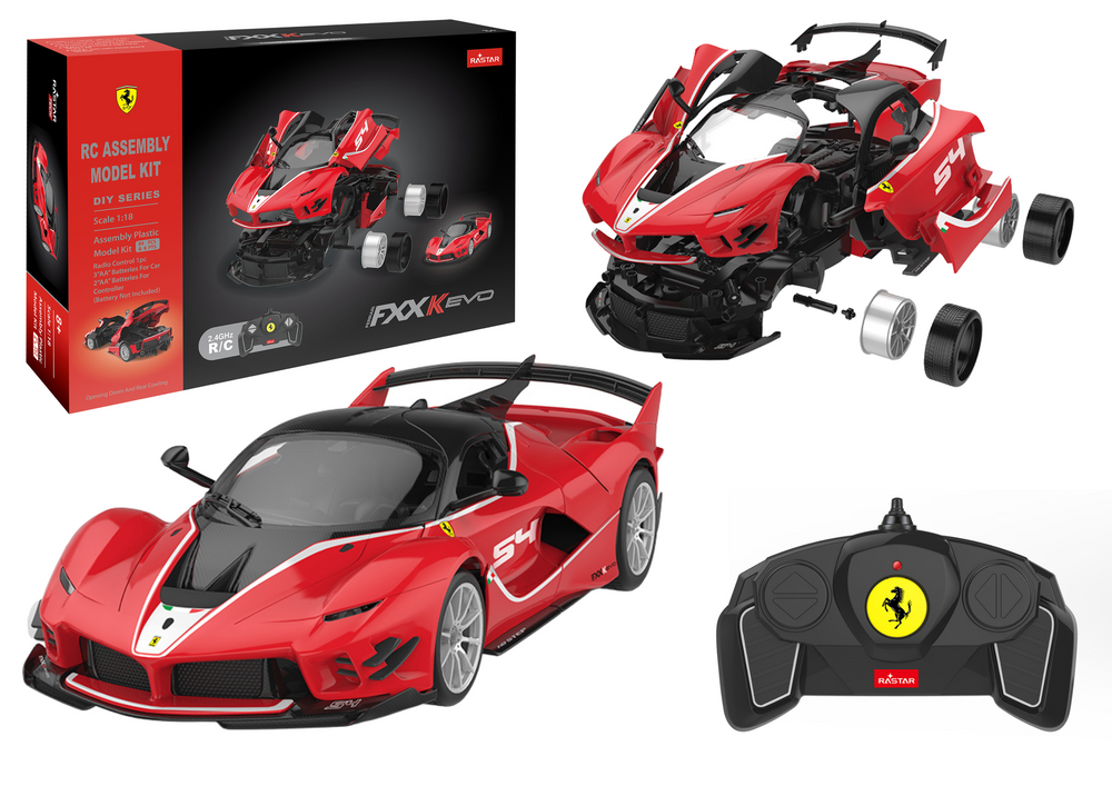 Rastar 1:18 Ferrari FXXK EVO Raudonas Konstravimo Rinkinys