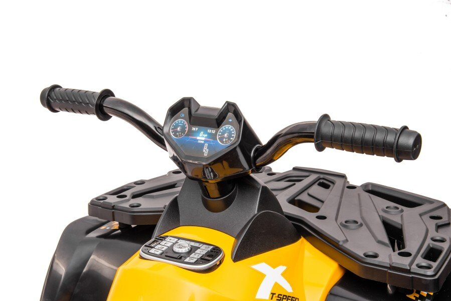 Vaikiškas geltonas elektrinis keturratis quad s615 24v