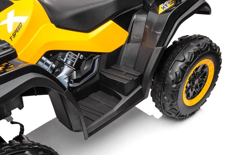 Vaikiškas geltonas elektrinis keturratis quad s615 24v