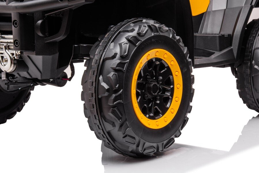 Vaikiškas geltonas elektrinis keturratis quad s615 24v