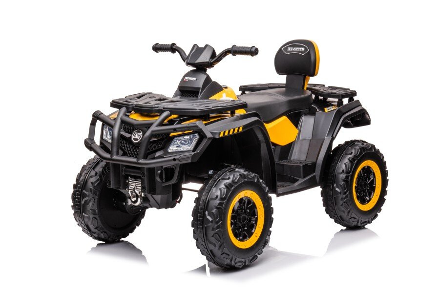 Vaikiškas geltonas elektrinis keturratis quad s615 24v