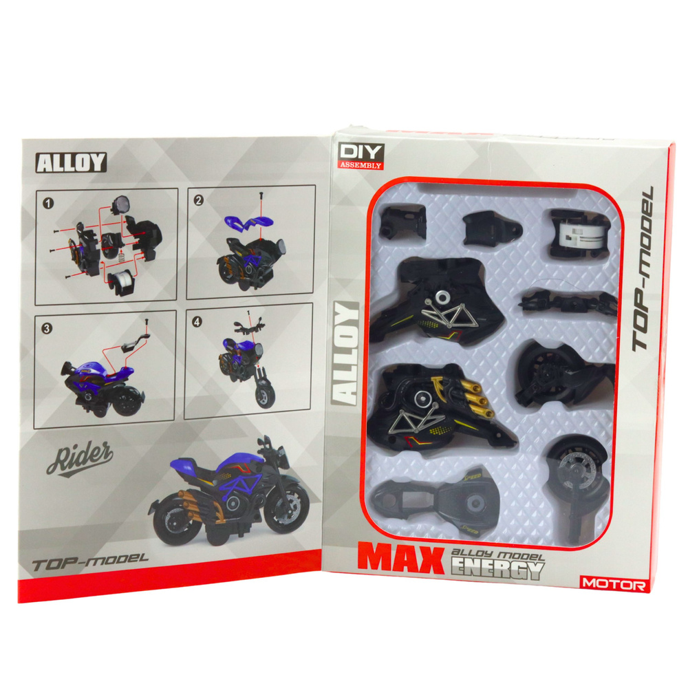 Motorcycle to assemble screw metal 1:14 diy gold elements black 2