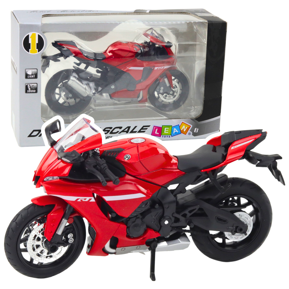 Sportinis motociklas metalinis raudonas r1 1:12