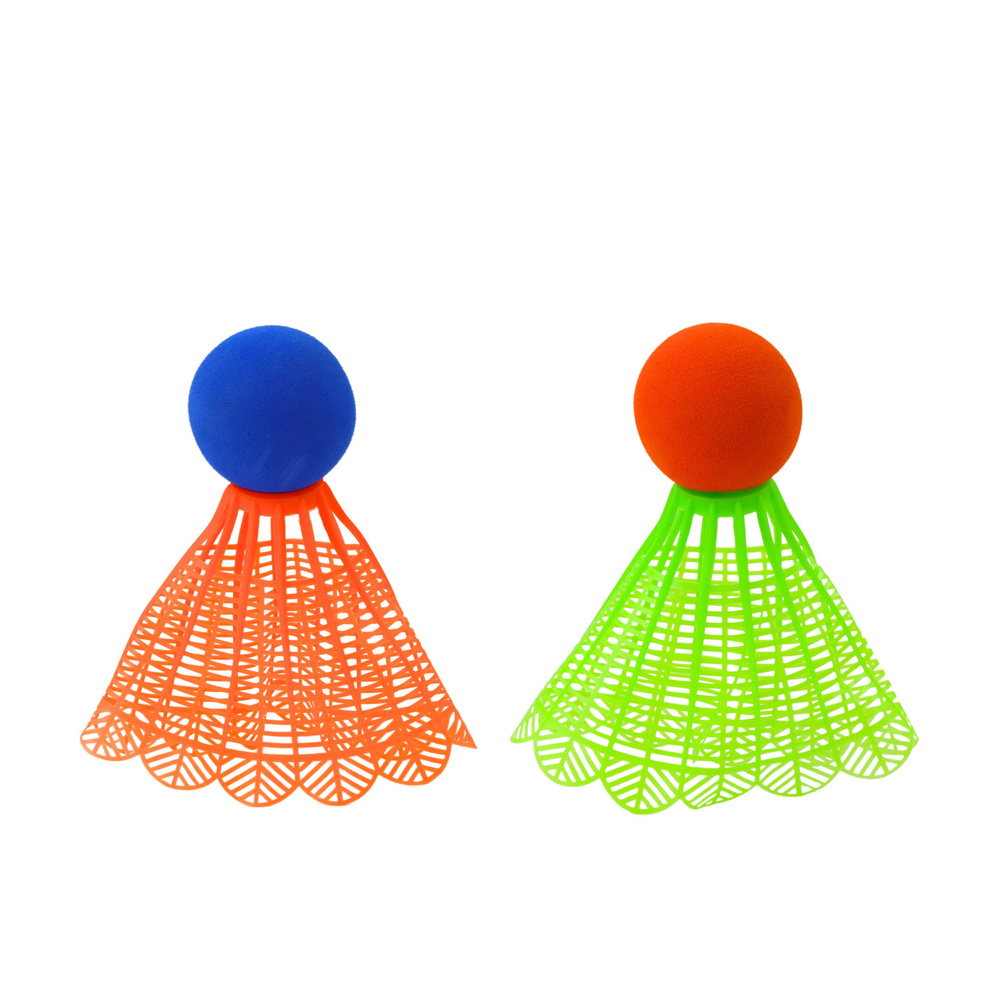 Badmintono rinkinys su 2 raketėmis ir 2 kamuoliukais, 48 cm