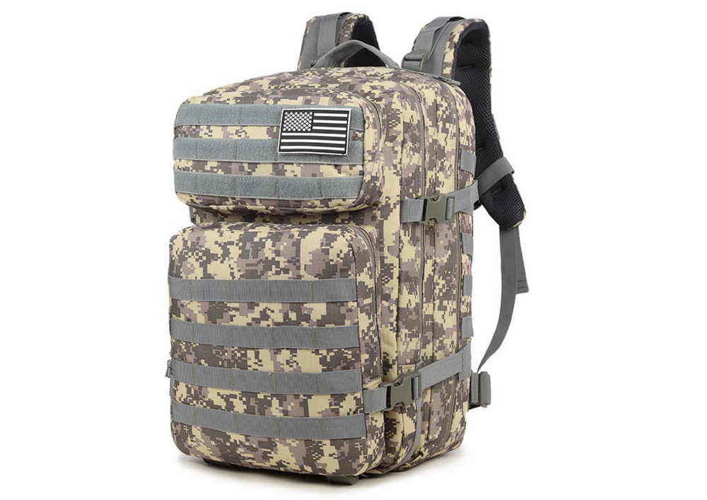 Pilkos spalvos karinė taktinė kuprinė 40-60l