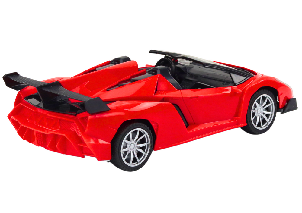Raudonas nuotoliniu būdu valdomas sportinis automobilis rc 1:18