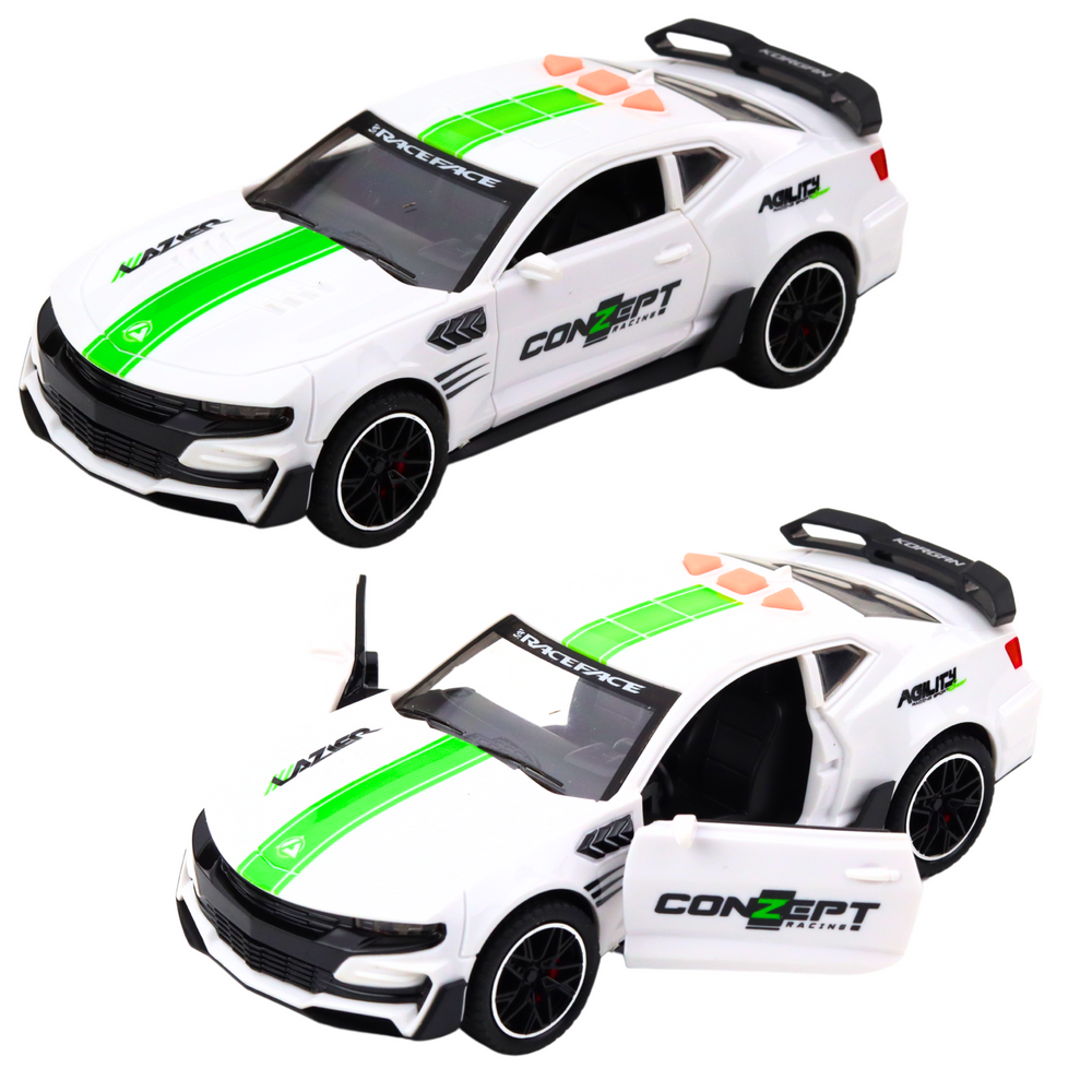 Žaislinis lenktyninis automobilis su šviesomis ir garsais, 17.5 cm