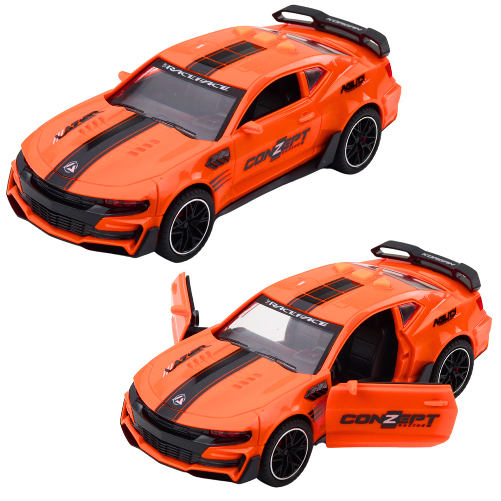 Žaislinis lenktyninis automobilis su šviesomis ir garsais, 17.5 cm
