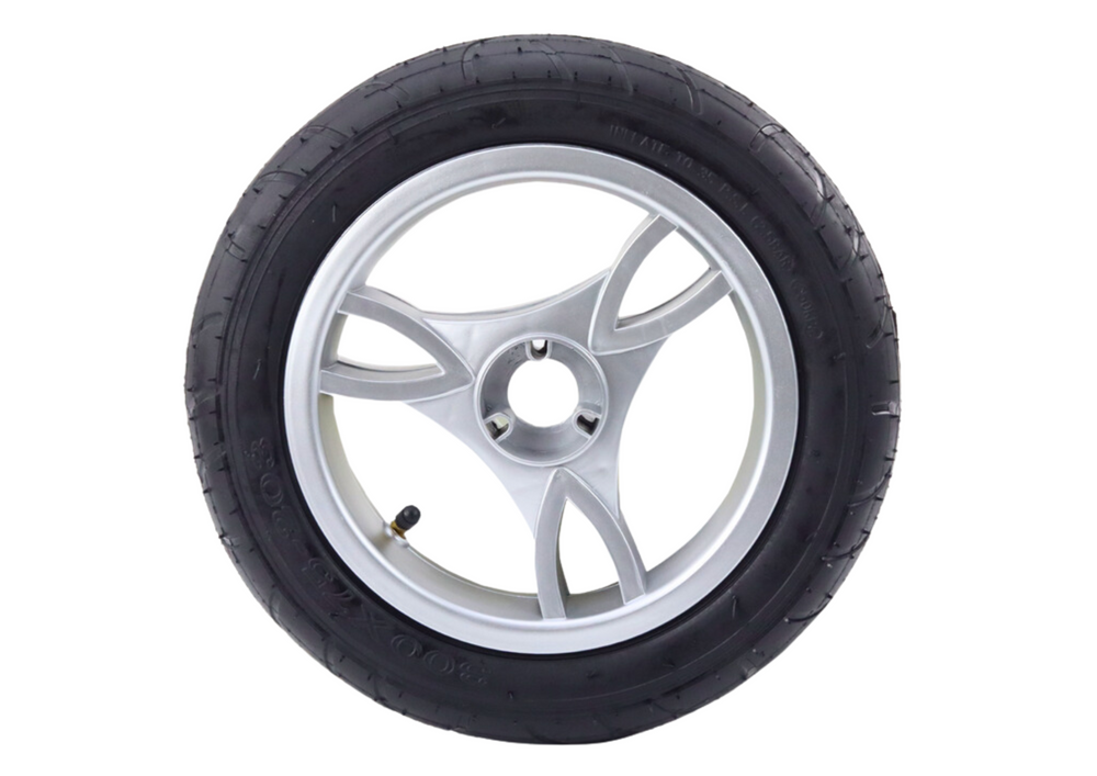 Priekinis plastikinis ratas PRO600 su pripučiama guma 30x8 cm 3