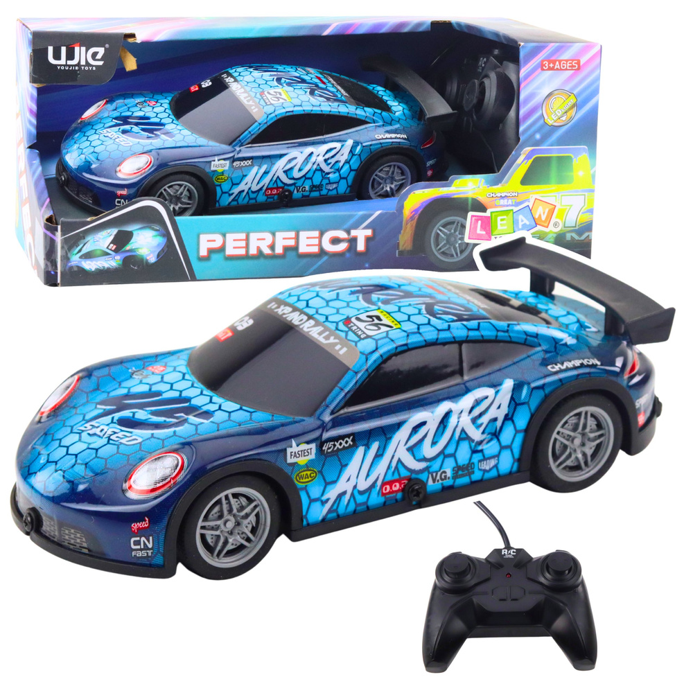 Nuotoliniu būdu valdomas rc lenktynių automobilis, 27mhz, 20x5x8 cm