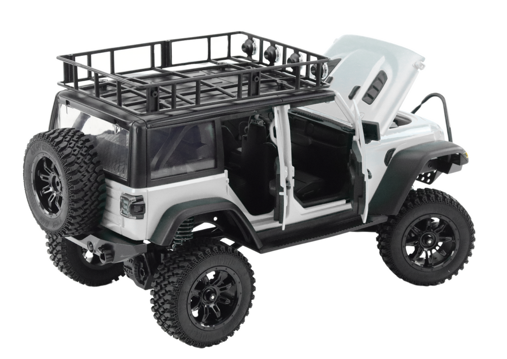 Nuotoliniu būdu valdomas visureigis rc 4x4, pilkas