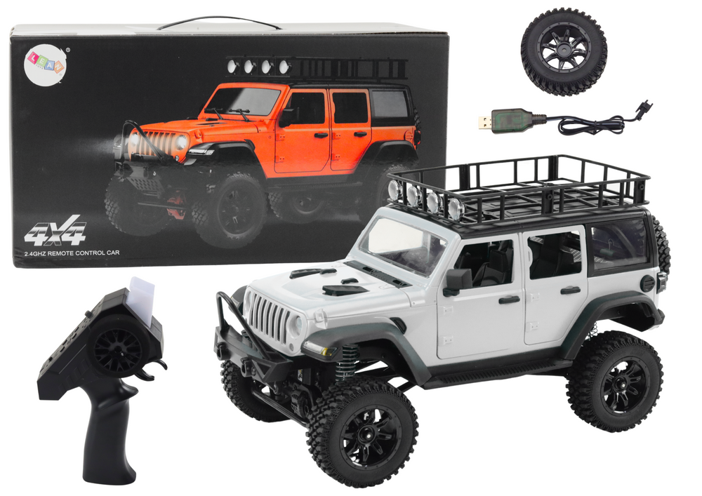 Nuotoliniu Būdu Valdomas Visureigis Rc 4X4, Pilkas