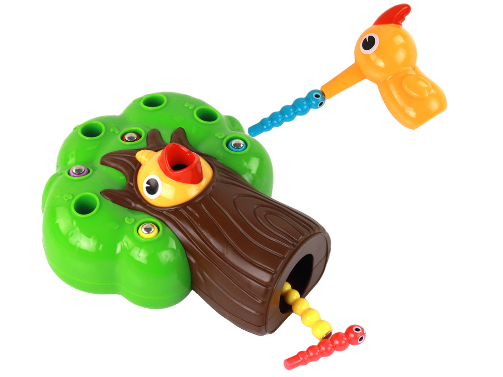 Magnetinis arkadinis žaidimas pagauk kirminą ir pamaitink paukštį lean toys, 10 d.